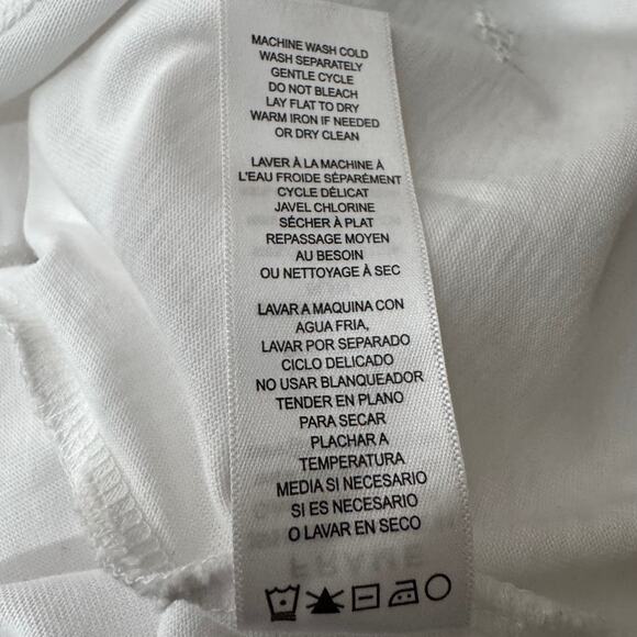 Frame‎ Cotton Frankie White Puff Sleeve Tee  Size S - Picture 10 of 16